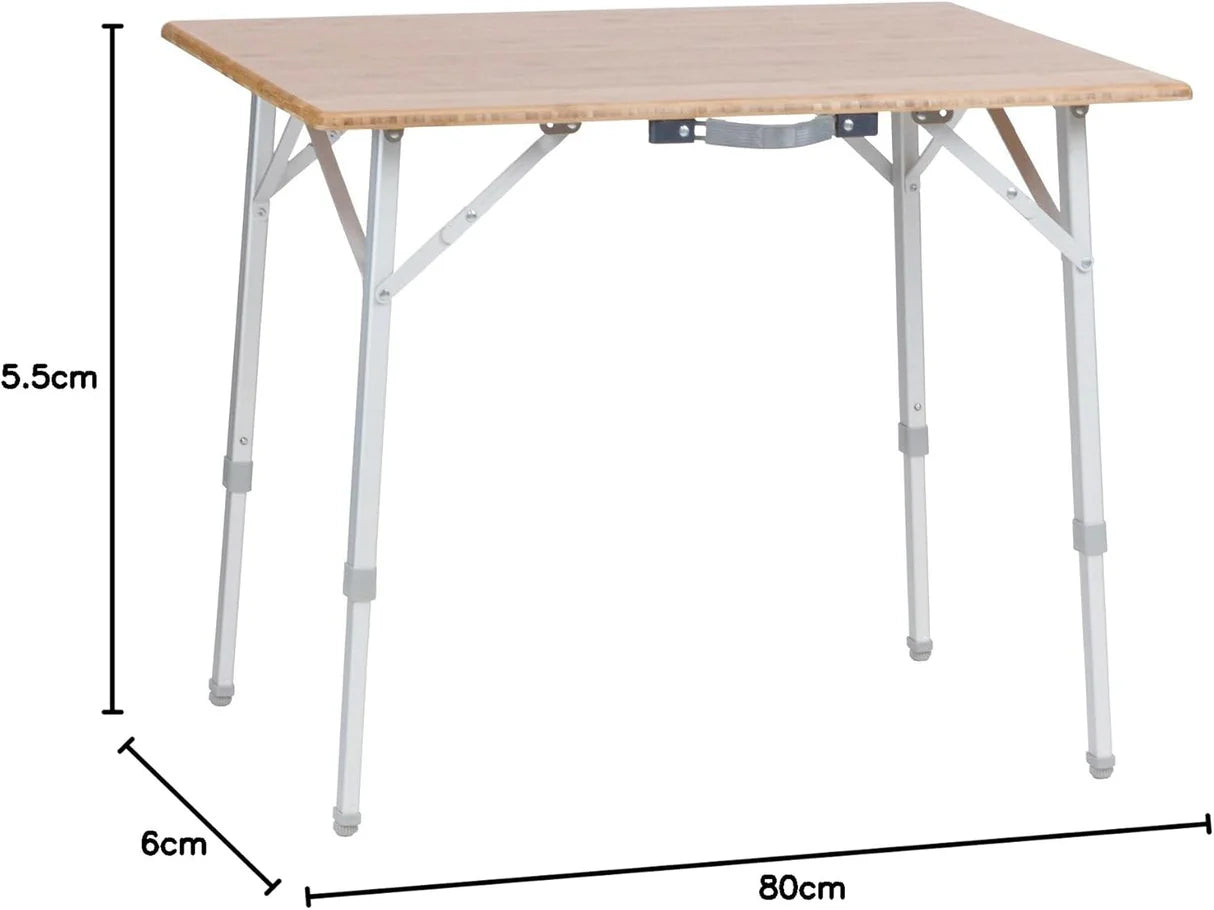 Bamboo Folding Table 80 cm
