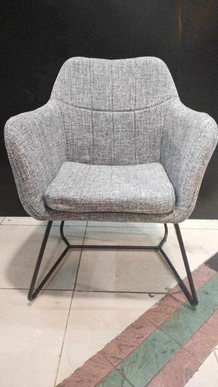 LANNY Dining Room/Restaurant Chair/Hotel chair/Office Visitor Chair/Modern Medium Back Luxury Lamb Wool Chair SZ813 (off white)-GCC Home Center