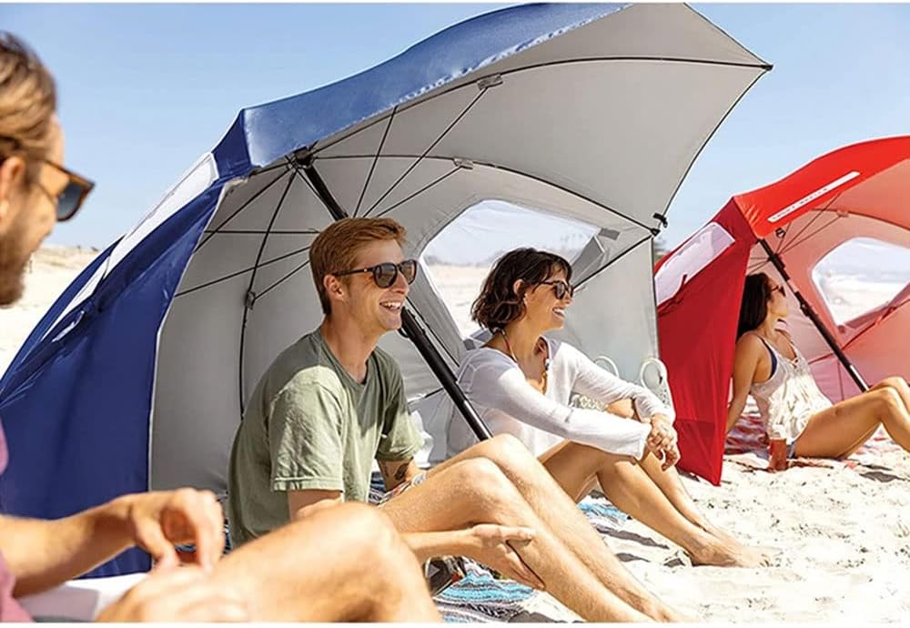 COOLBABY Umbrella Shelter,SPF 50+ Sun and Rain Canopy Umbrella for Beach and Sports Events,Blue