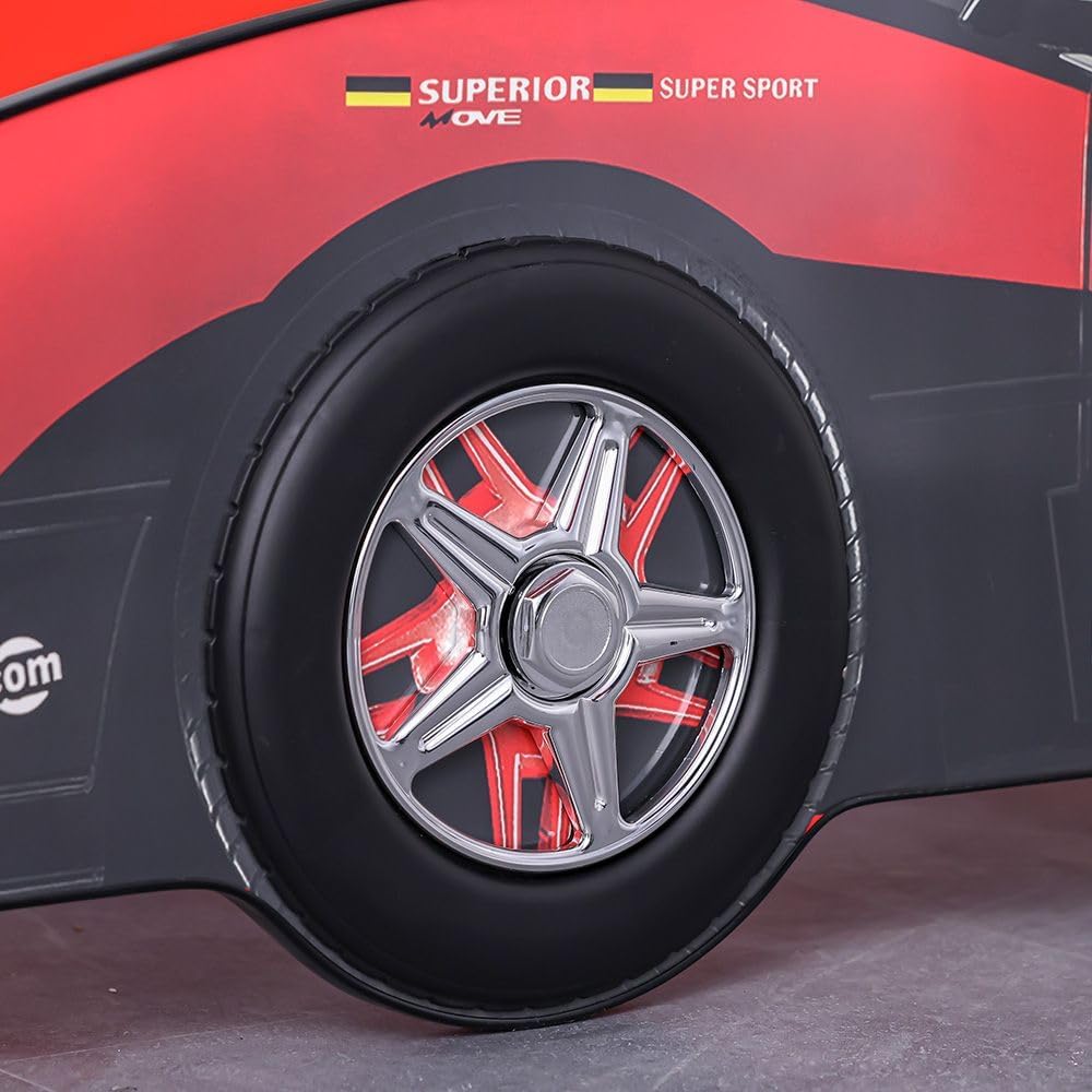 Ranger Meteoric 90x190 Kid Car Bed | Modern Design Kids Single Bed Frame Furniture | Comfortable Bed (Mattress Not Included) L208xW97.5xH69.2cm