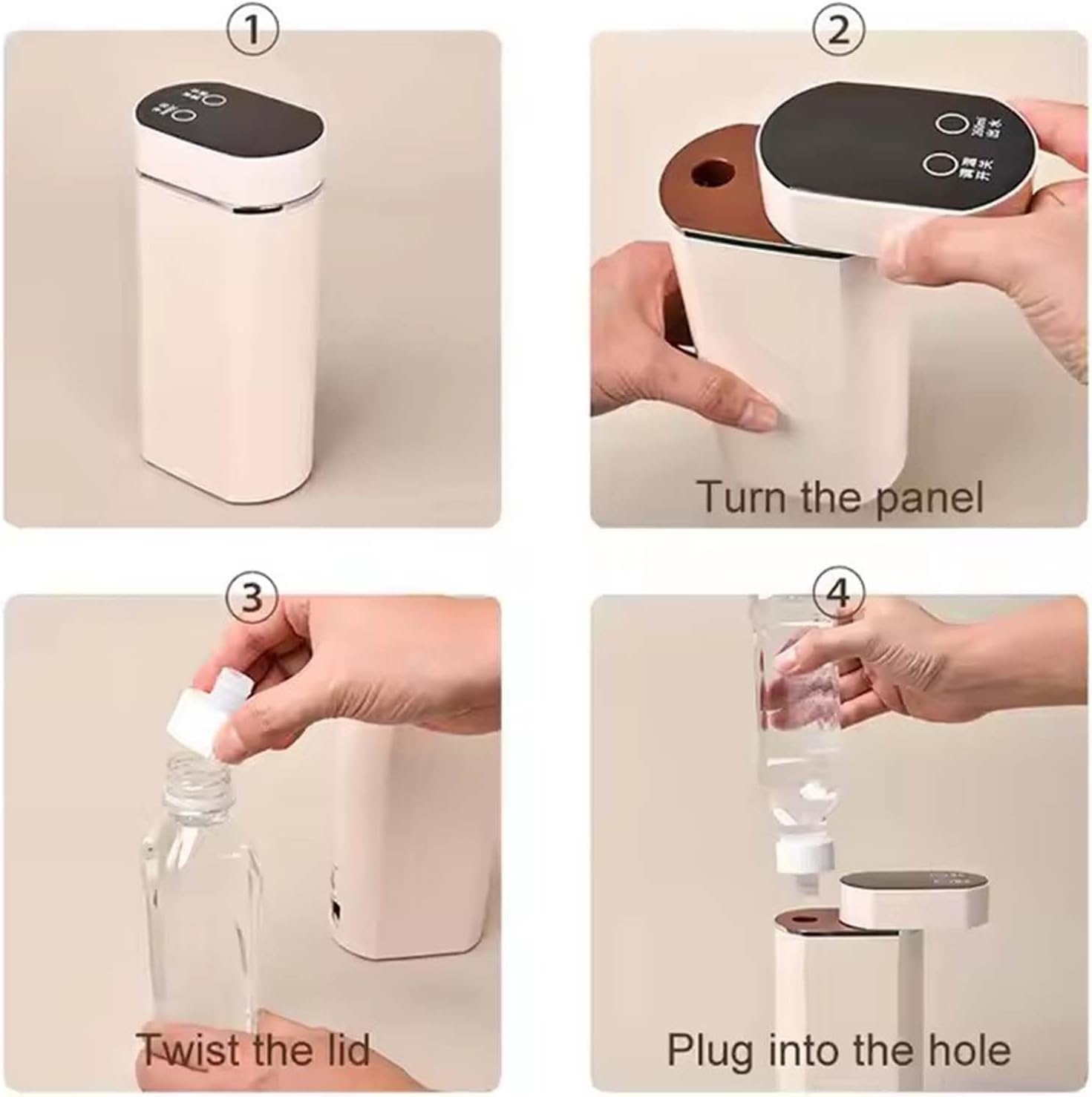 Hot Water Dispenser-Portable & On-The-Go, Mini Instant Hot Water Dispenser, with 2000w Quick Heating in 3s, for Home, Office, Kitchen, RV