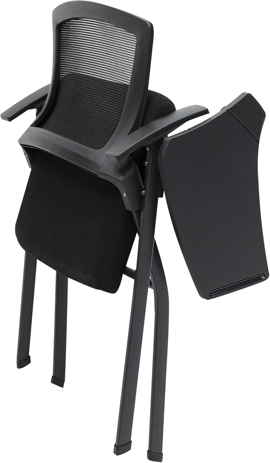 Multi Home Furniture Folding MH-30-BLK Study Chair, Metal Folding Student Chair With Writing Pad For Work From Home, Study Purpose, Homework Chair, Learning Chair, Classroom 96X30X30 Cm Black