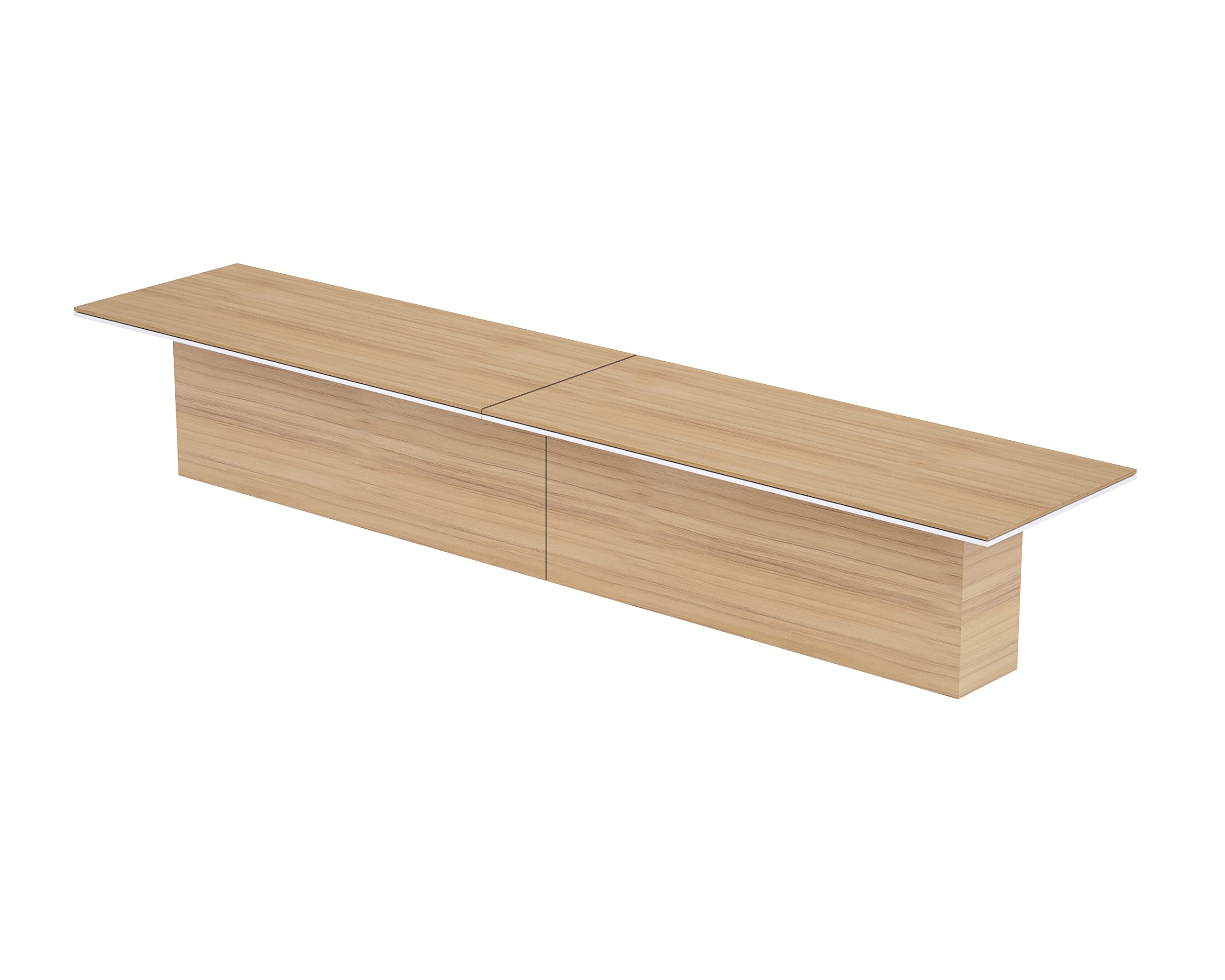 Mahmayi Modern Conference Table, Office Meeting Table, Conference Meeting Room Table - Light Concrete, 480CM