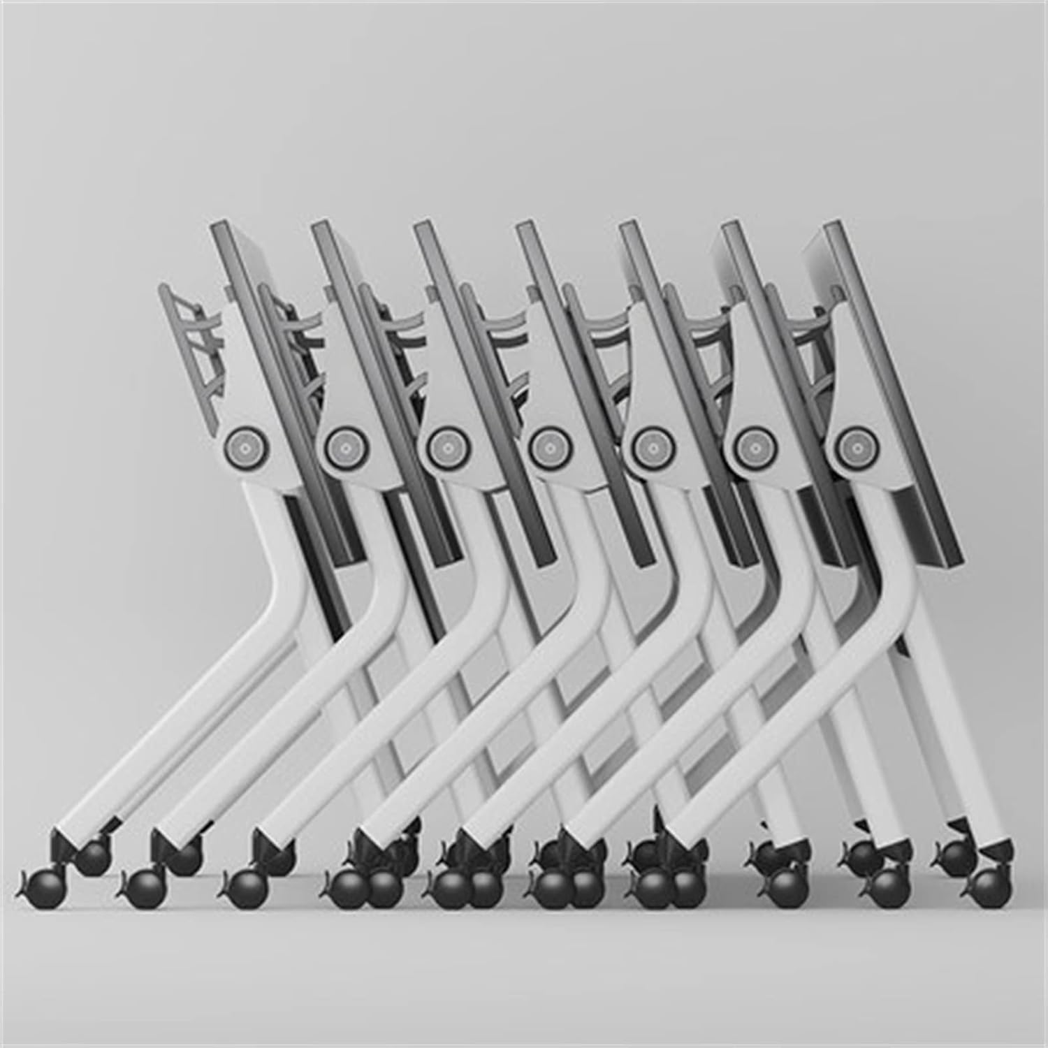 Folding Table Office Meeting Table, Portable Storage Conference Table Seminar Training Table With Heavy-duty Frame And 360 ° Wheels, Save Space(47x22x30in/120x55x75cm)