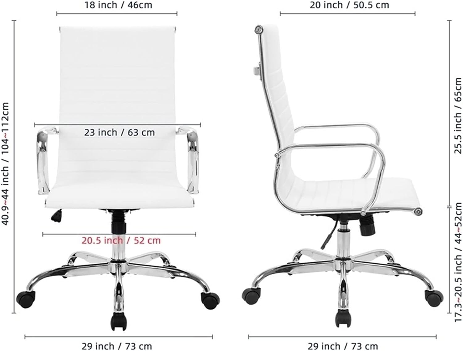Desk Chairs High Back Office Chair Home Desk Chair Leather White Office Work Chair