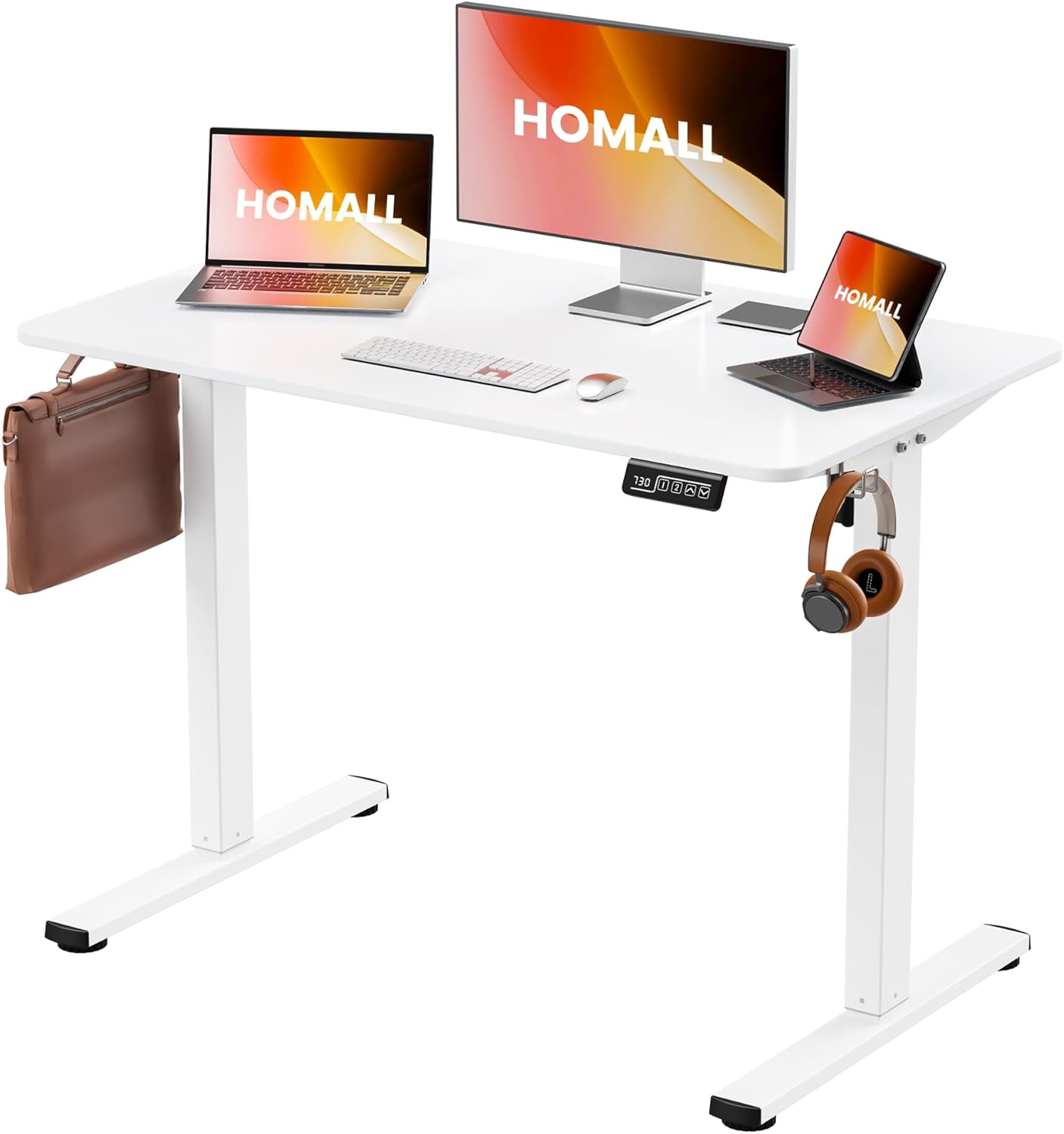 Homall Standing Desk Height Adjustable Desk Electric Lifting Table Adjustable Office Desk Stand Up Office Table Standing Desk Electric Lifting Table (100 * 60cm)-GCC Home Center