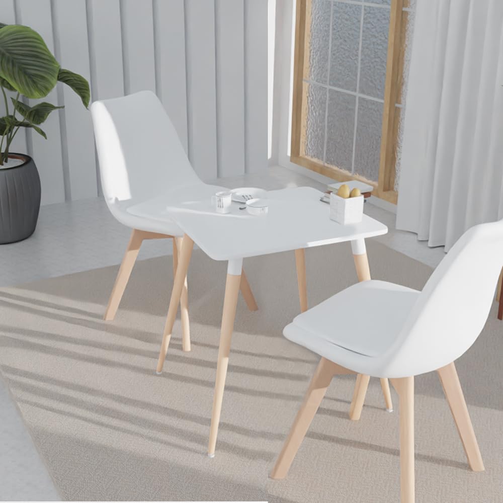 Mahmayi TJ HYT08 60DIA Round Pantry Table - Quad Leg base - Versatile for Home Office, Bistro, Balcony, Lawn, and Breakfast Nook - Fits Any Urban Decor Theme, Sturdy & Easy to Clean- Black(60cm)