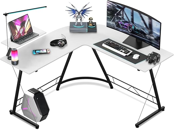 L-Shaped Gaming Desk – Ergonomic K-Shaped Computer Desk for Home Office