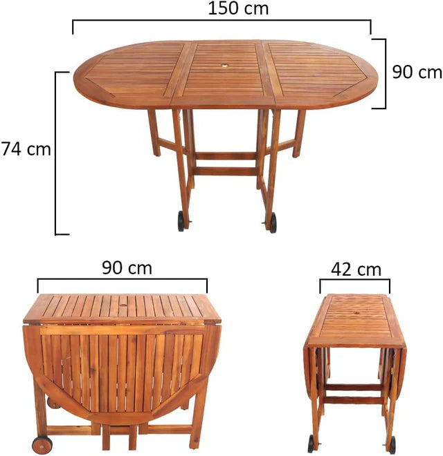 Foldable & Movable Patio Bistro Set-GCC Home Center