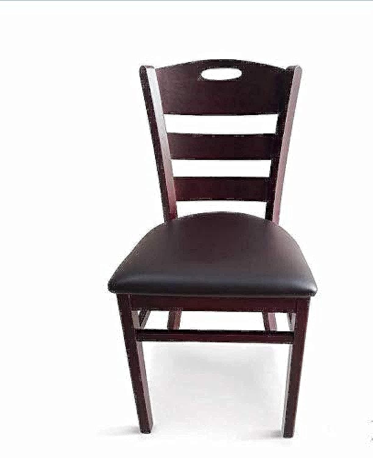 LANNY Stackable Solid Wood Dining Chair for Kitchen,Bistro,Resteraunt in Brown Color with Rattan Seat (Light Brown, 1)-GCC Home Center