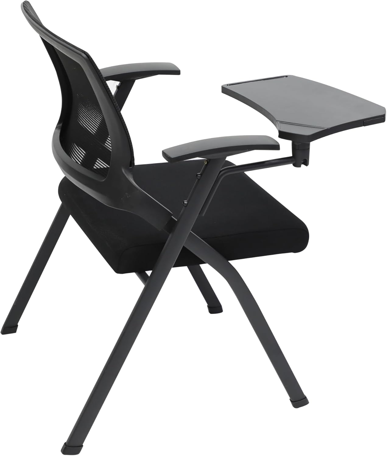Multi Home Furniture Folding MH-30-BLK Study Chair, Metal Folding Student Chair With Writing Pad For Work From Home, Study Purpose, Homework Chair, Learning Chair, Classroom 96X30X30 Cm Black