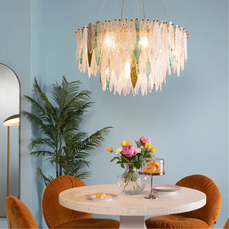 Luxury Round Bone Inlay Dining Table White – Ø100 cm