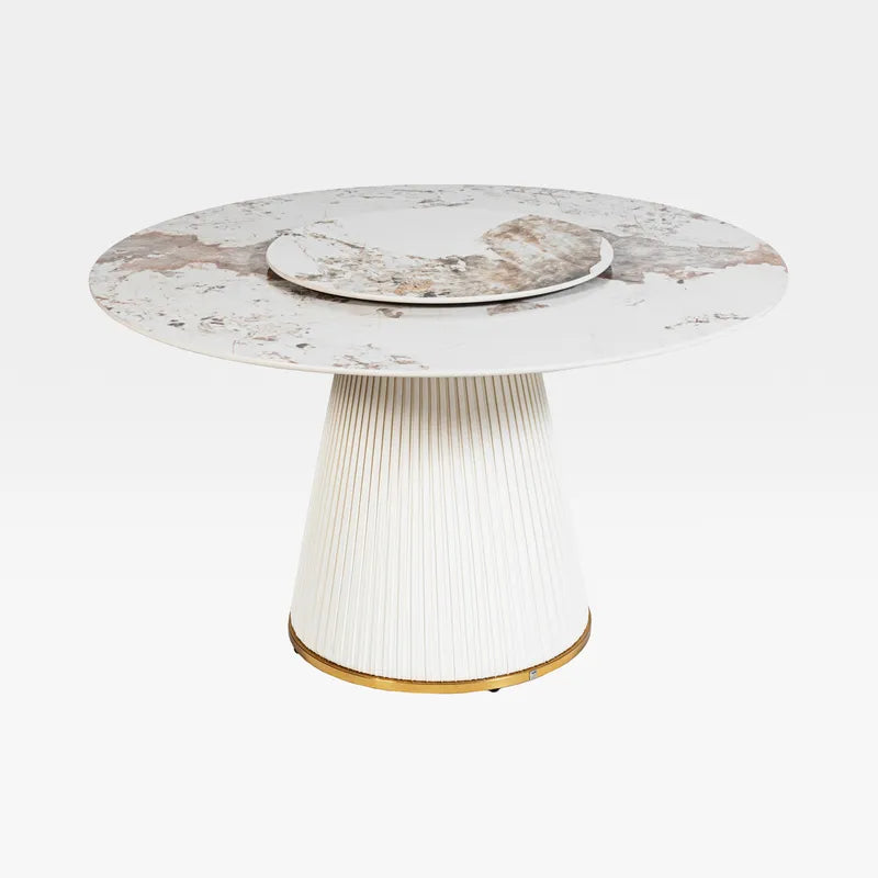 Luxury Round Dining Table Taupe – Ø130 cm