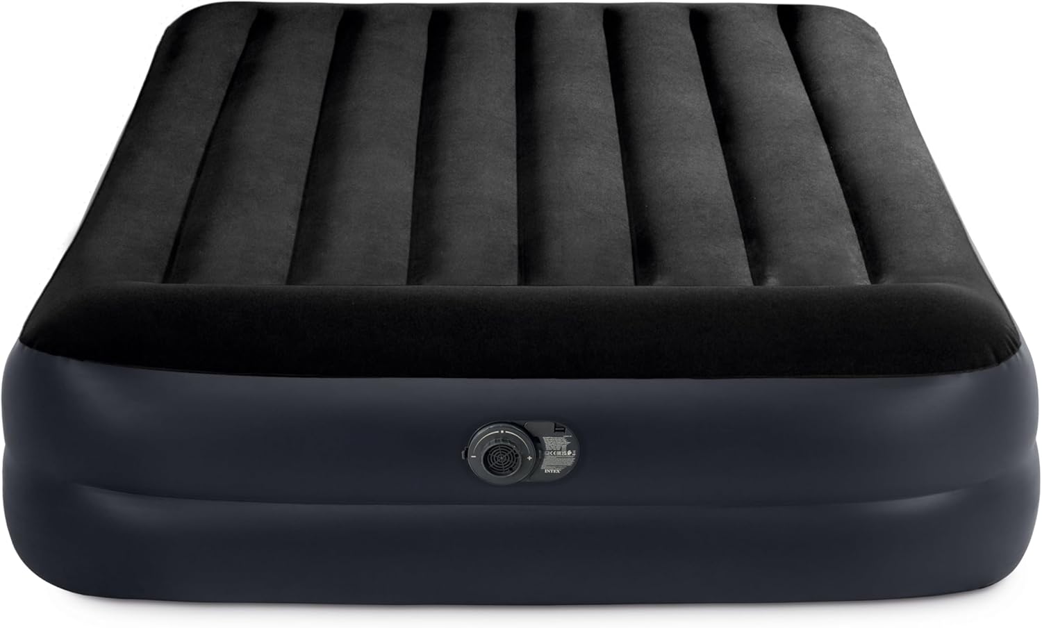 Intex Airbed Inflatable Double Mattress With Bulit In Electric Pump,152 X 203 X 42 Cm, 64124, Black, Durabeam Queen Pillow Rest Airbed W/E.Pump152X203X42, 64124