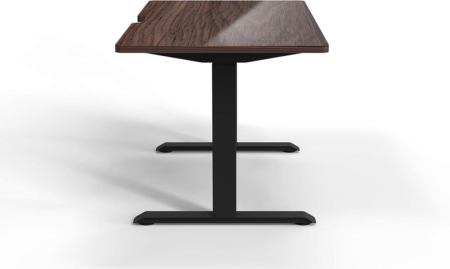 Navodesk Height Adjustable Computer Gaming Desk Workstation, Bluetooth Enabled Black Frame + Top (Walnut, 47 x 30 inch)