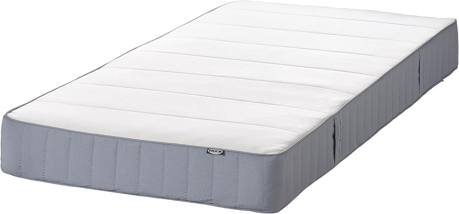 Ikea VESTMARKA sprung mattress, 90x200 cm, extra firm/light blue