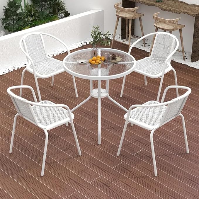 Garden Dining Set 3 Piece (2 Chair and 1 Table) Outdoor Furniture Patio Dining Table and Chair Balcony Dinner Table Dinner Chair Poly Rattan - Grey-GCC Home Center