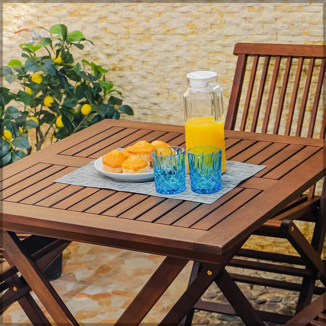 Wooden Table and Chair Set (5 pieces) - Garden Set-GCC Home Center