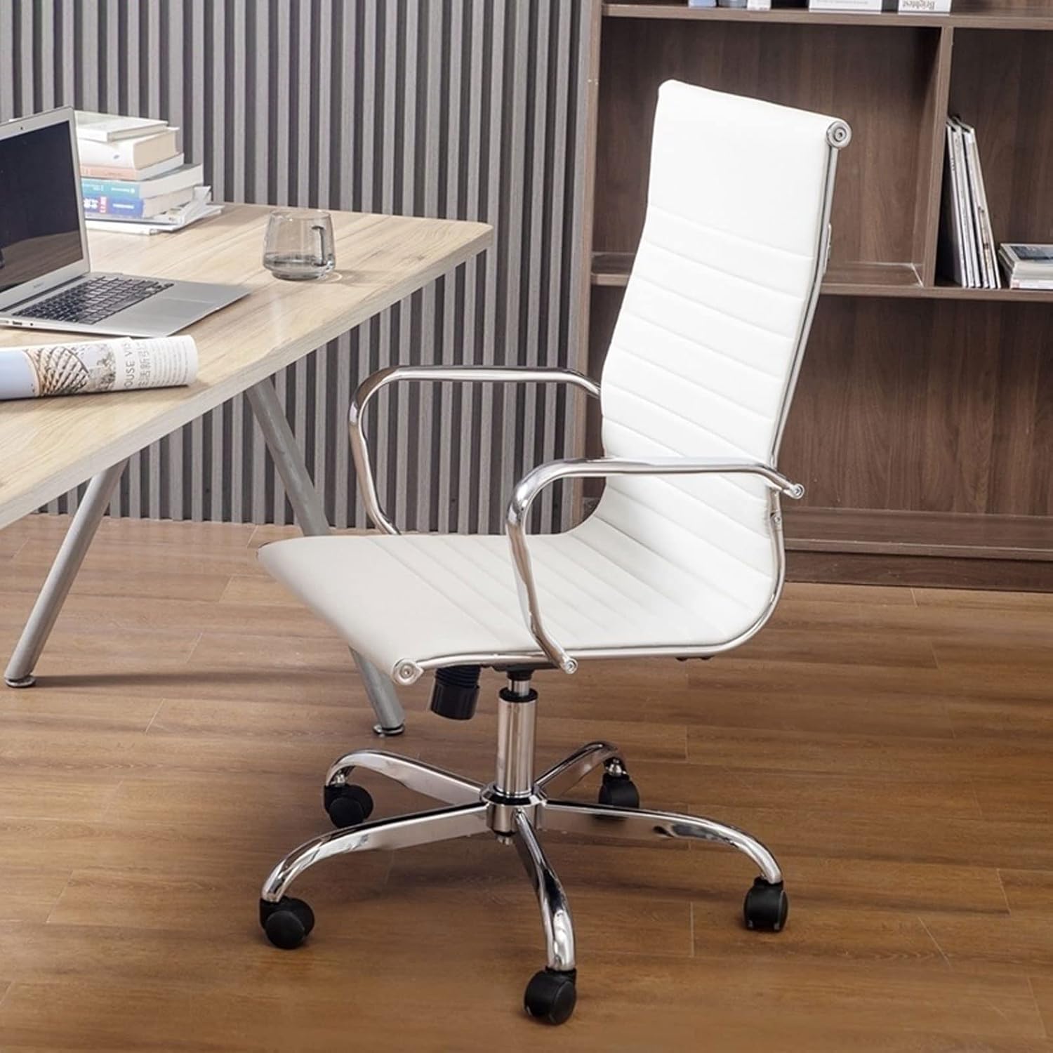 Desk Chairs High Back Office Chair Home Desk Chair Leather White Office Work Chair