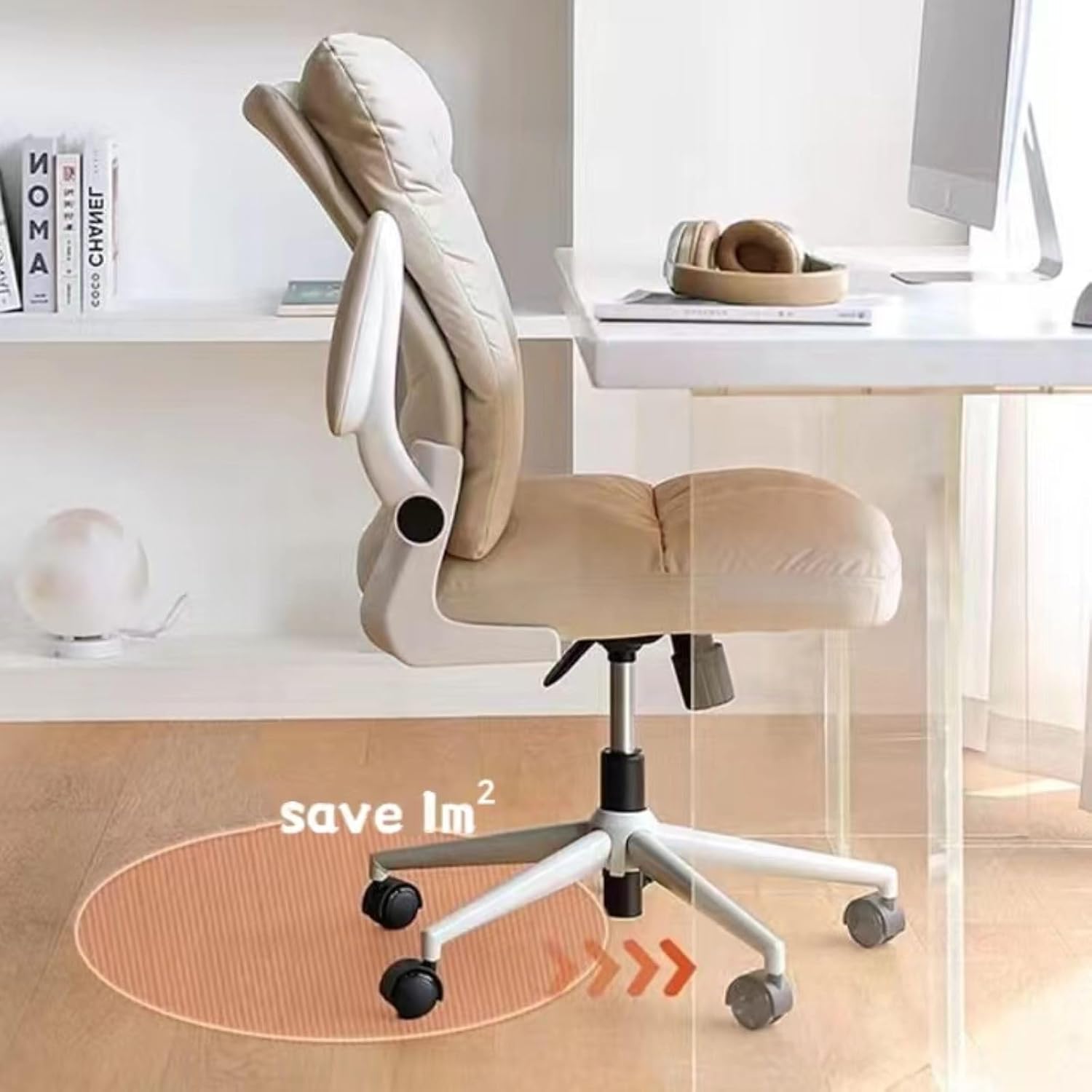 Computer Chair, Office Chairs, Home High Backrest Swivel Chair, Desk Chairs with Wheels, Angle Adjustable Chair, Desk Chair Ergonomic College Dormitory Gaming Chairs (Grey)