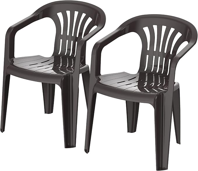 Set of 2 Duchess Chair, Outdoor/Indoor Chairs - Dark Brown-GCC Home Center