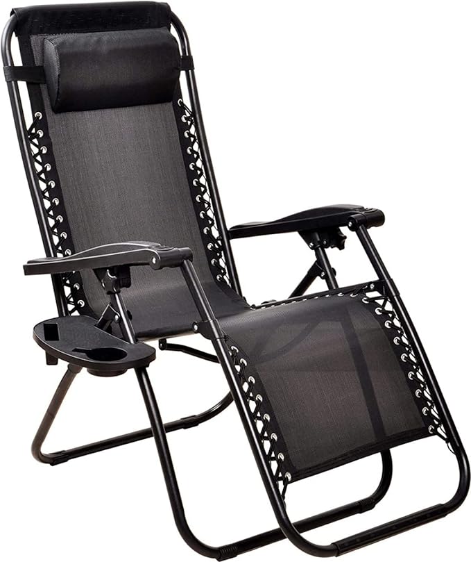 Outdoor Lounges Chair Foldable Camping Chair, Zero Gravity Adjustable Beach Chair and Garden Chair-GCC Home Center