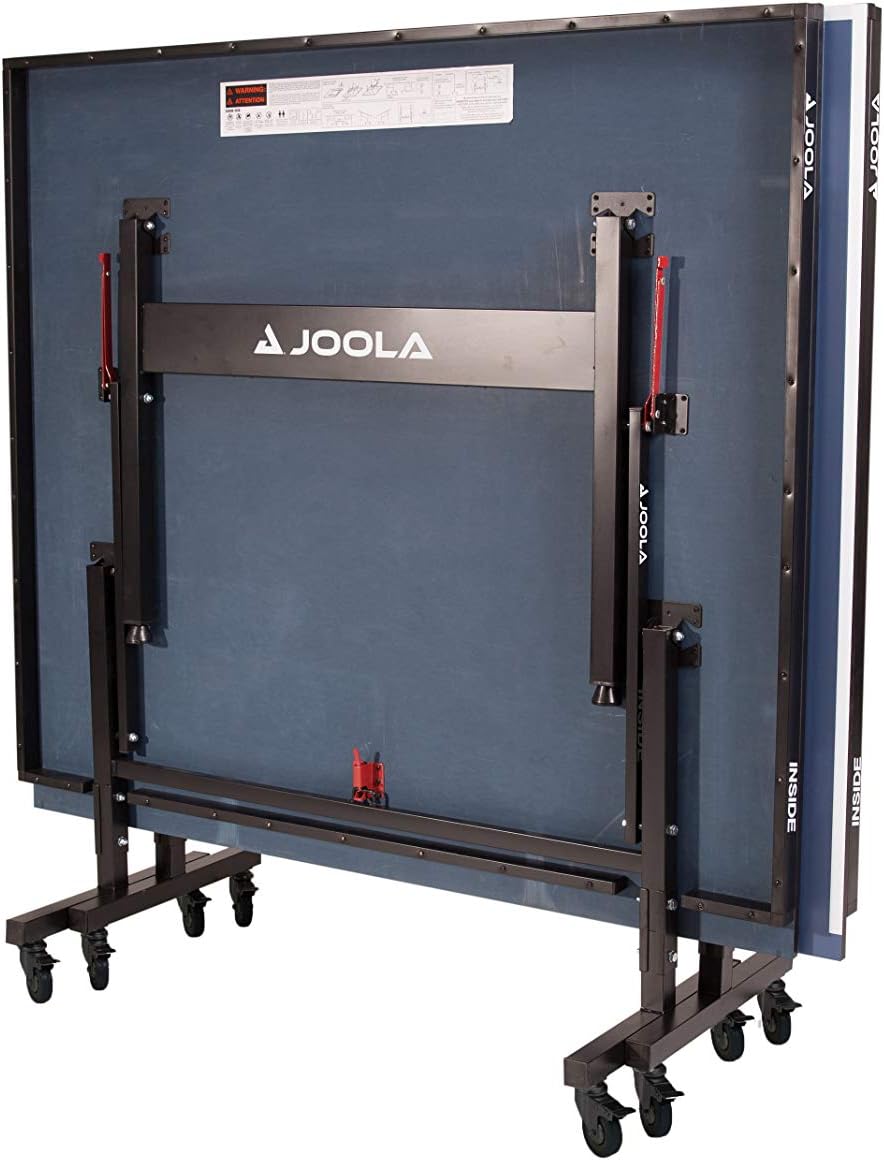 JOOLA Inside - Professional MDF Indoor Table Tennis Table with Quick Clamp Ping Pong Net and Post Set - 10 Minute Easy Assembly - Ping Pong Table with Single Player Playback Mode