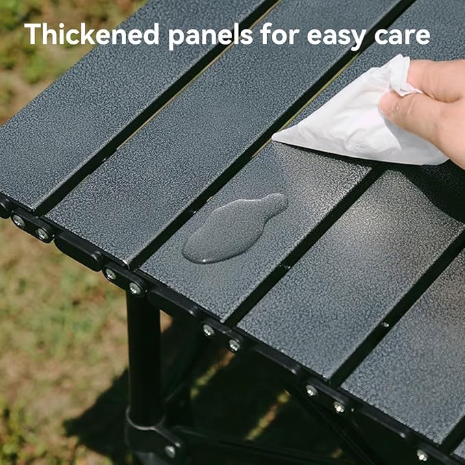 Outdoor Camping Folding Table – Lightweight Aluminum Tabletop with Carry Bag