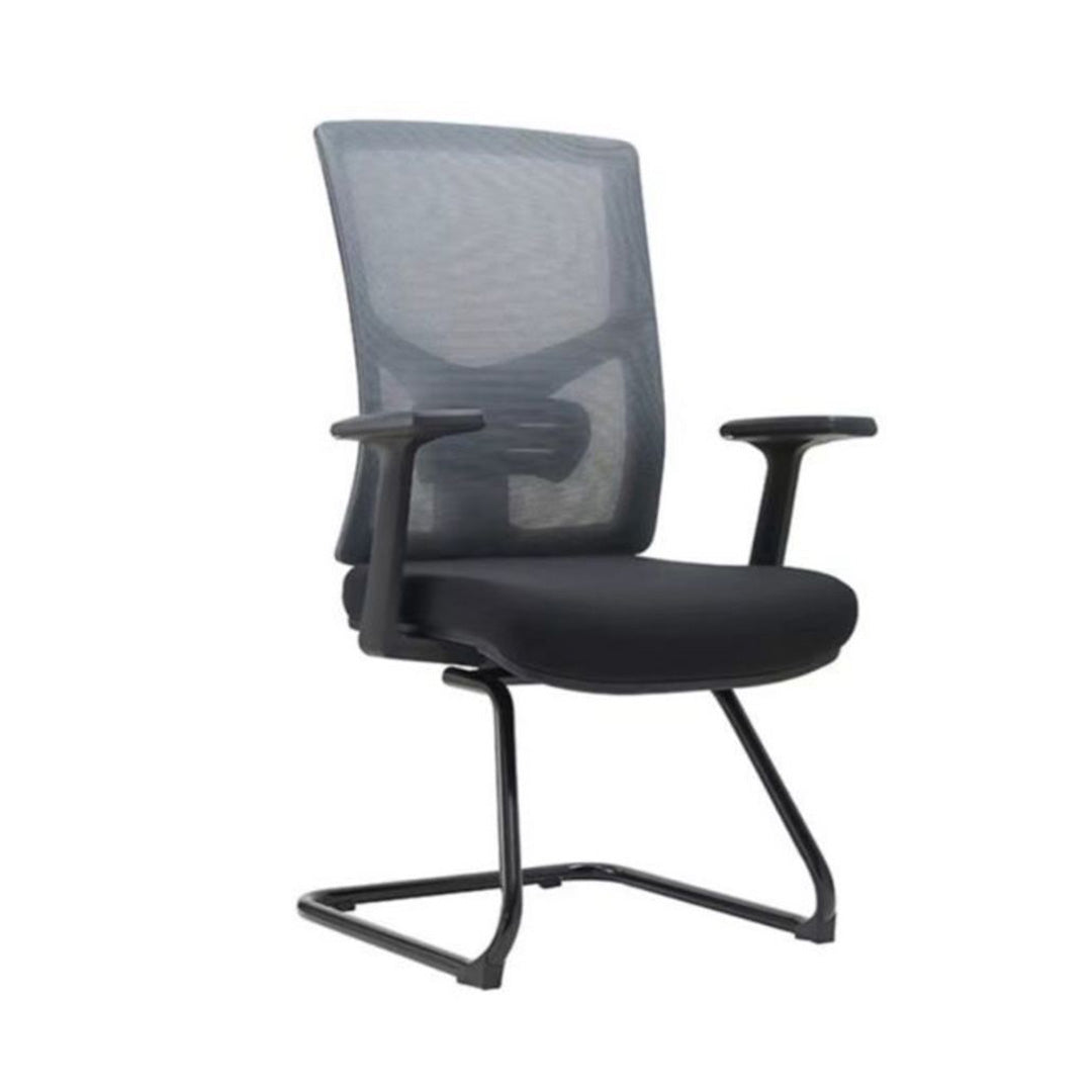 Office Visitor Chair With Height Adjustable And Arm Rest - Black-GCC Home Center