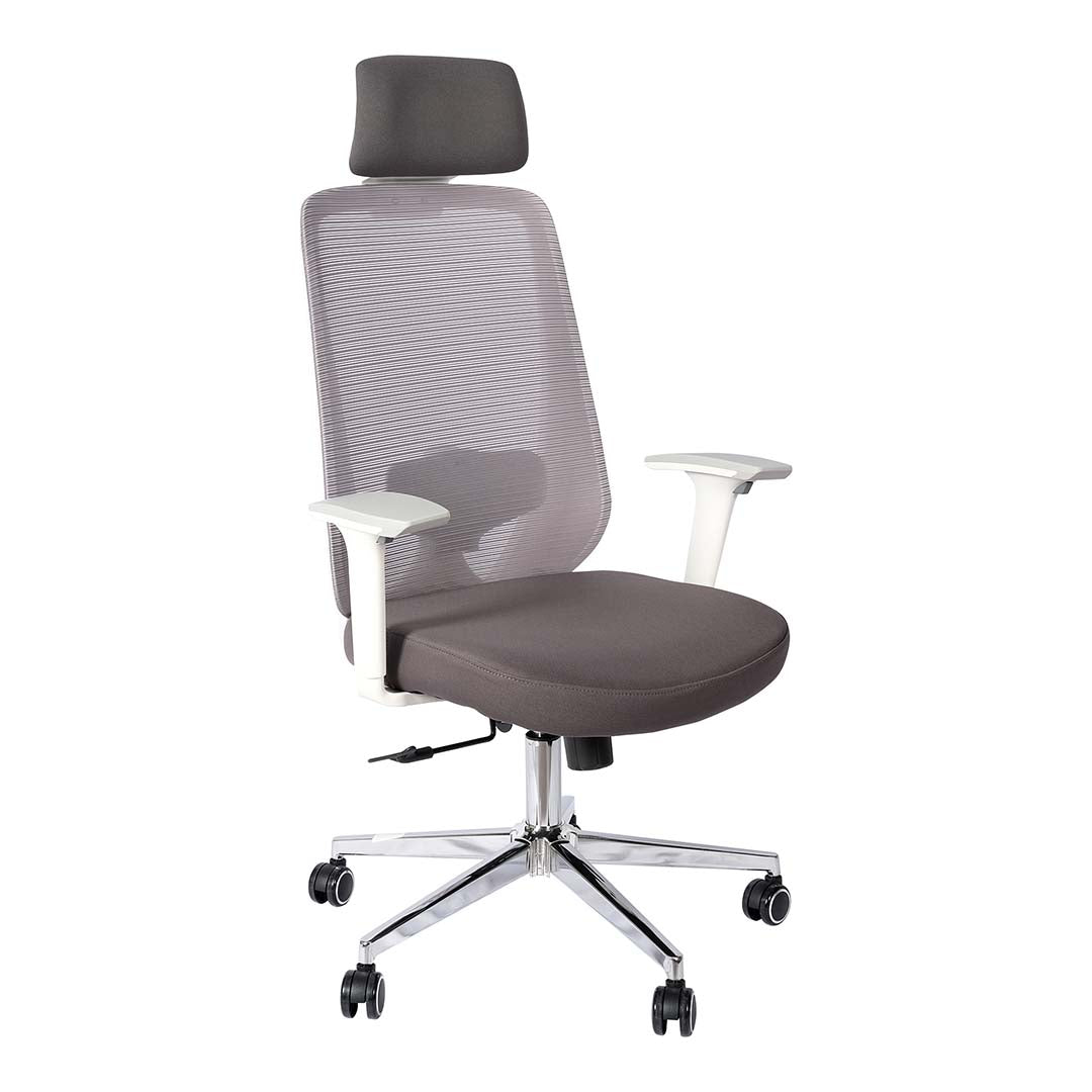 High Back Office Chair With Height Adjustable And 5 Swivel Wheels-GCC Home Center