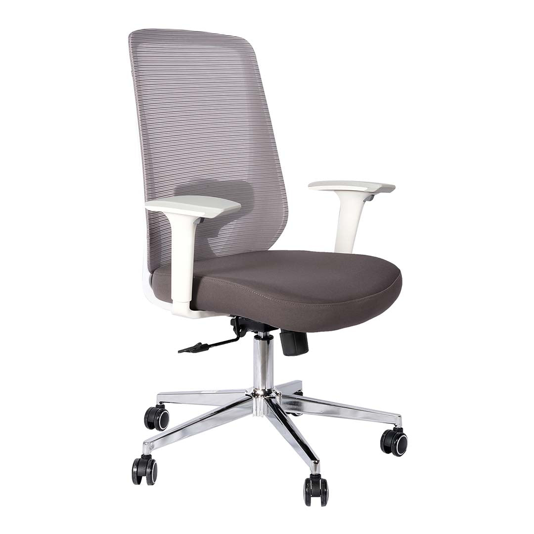 Modern Low Back Office Chair With Swivel Wheels, Adjustable Height And Arm Rest-GCC Home Center