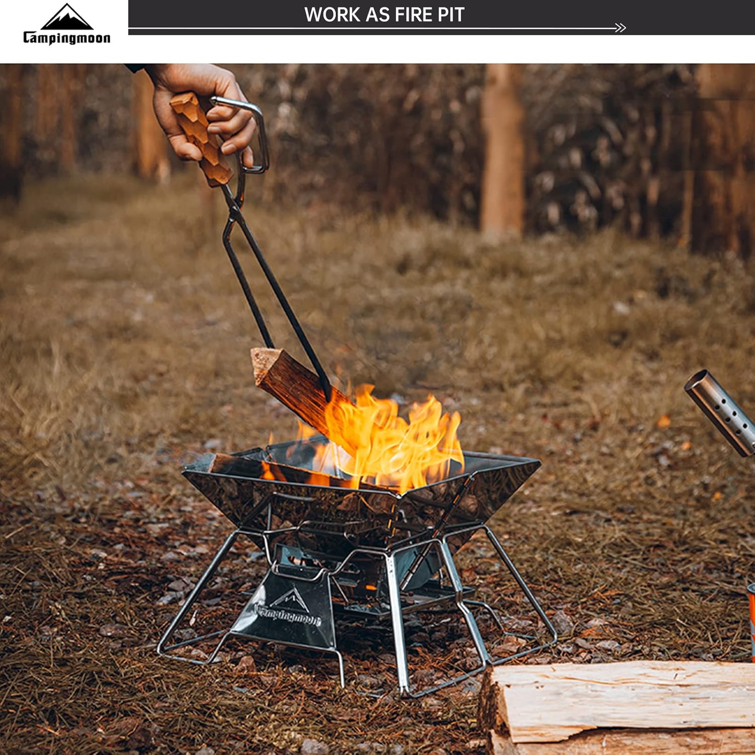 camping moon Portable Foldable Stainless Steel Bbq Charcoal Grill (MT-2)