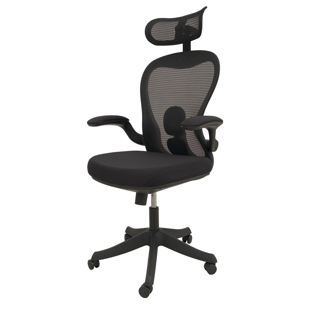 High Back Office Chair With Height Adjustable And Arm Rest-GCC Home Center