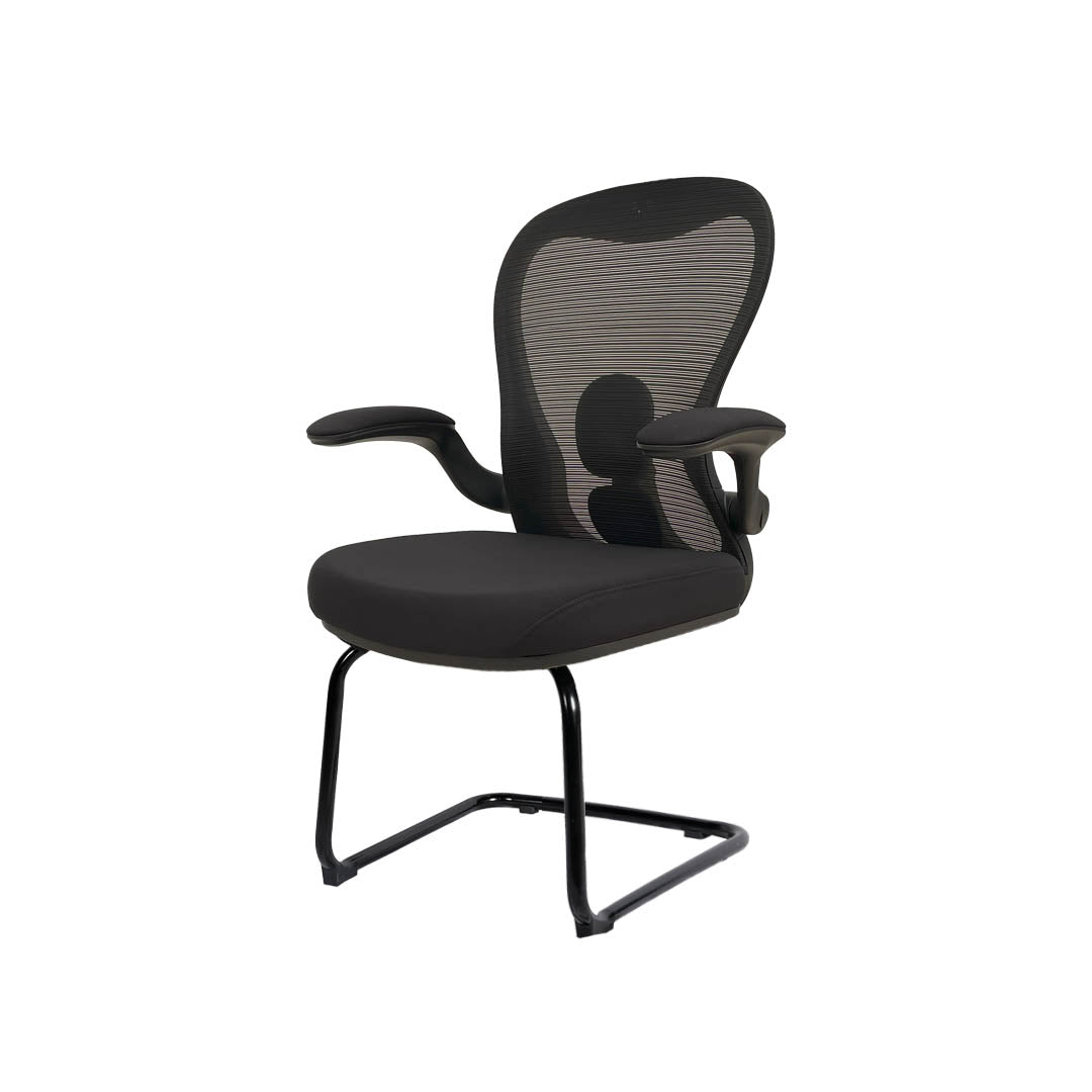 Office Visitor Chair With Arm Rest And Metal Leg-GCC Home Center