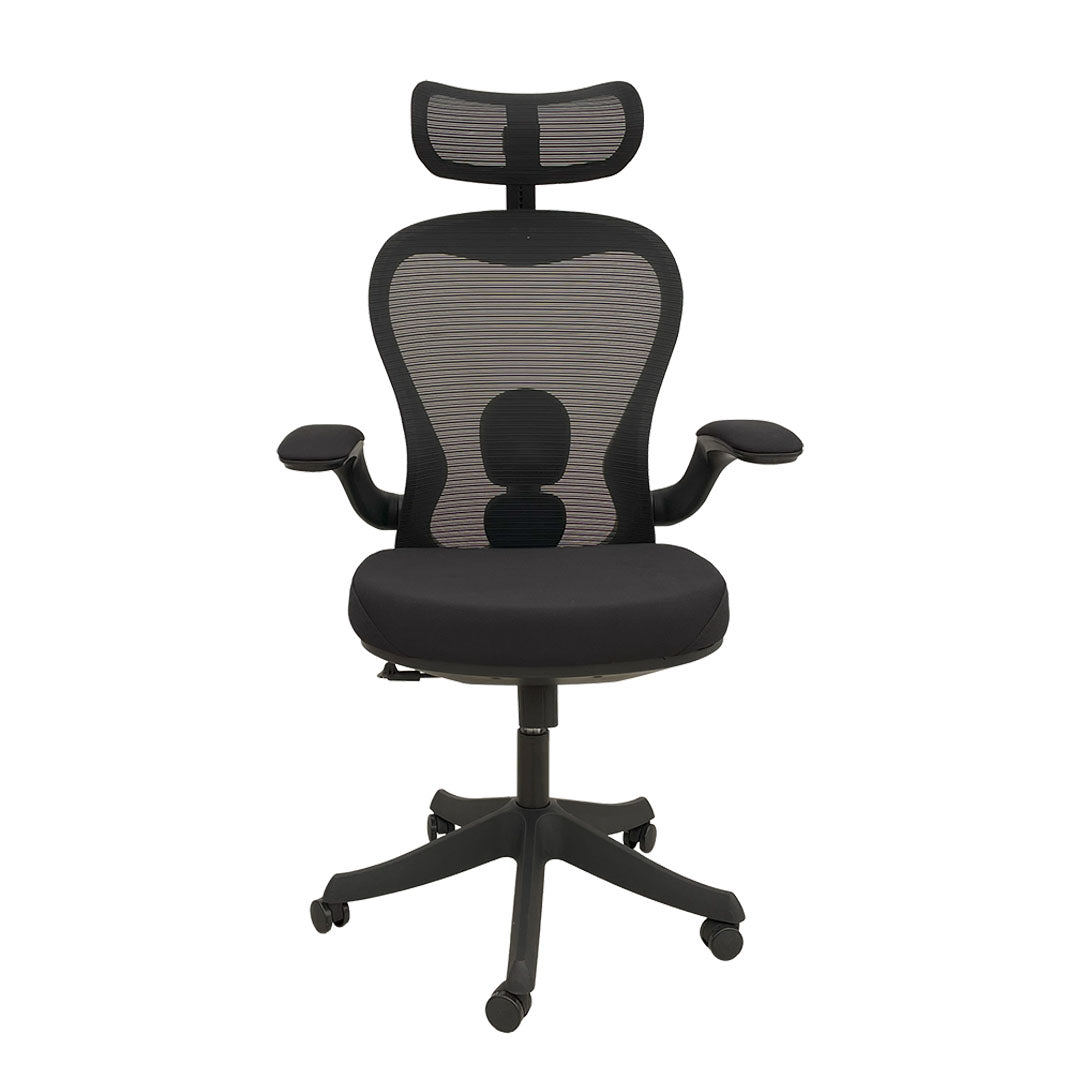 High Back Office Chair With Height Adjustable And Arm Rest-GCC Home Center
