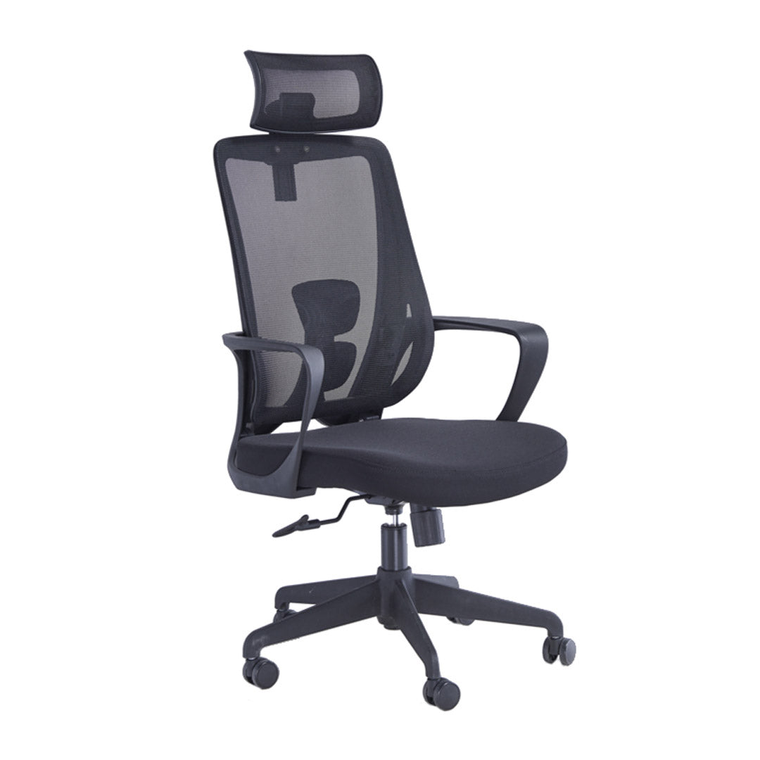 High Back Office Chair With Height Adjustable, And 5 Swivel Wheels-GCC Home Center