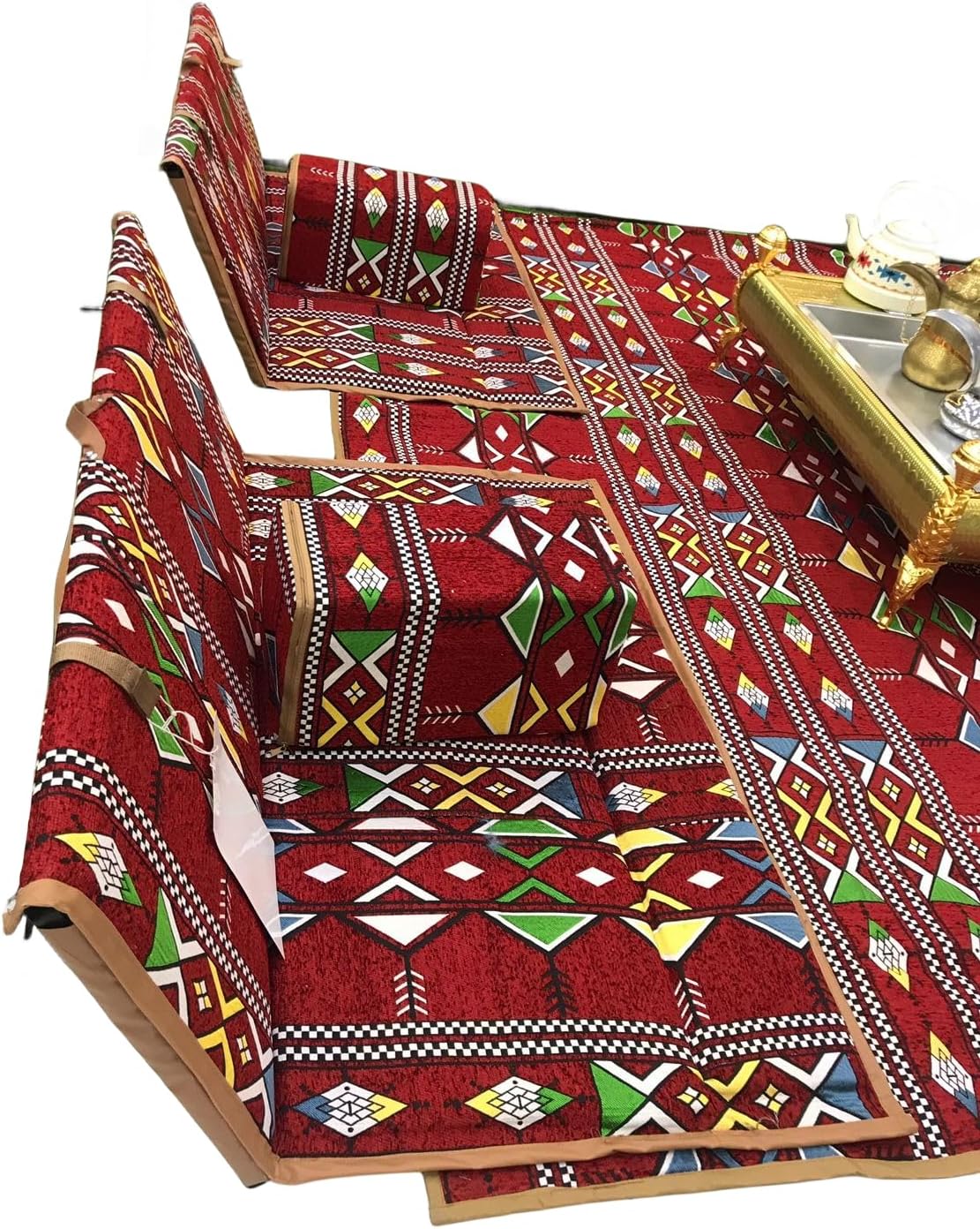 ALBAWADI Arabic Folding Carpet Camping Desert Carpet with Pillow Tent Floor Mat Sets