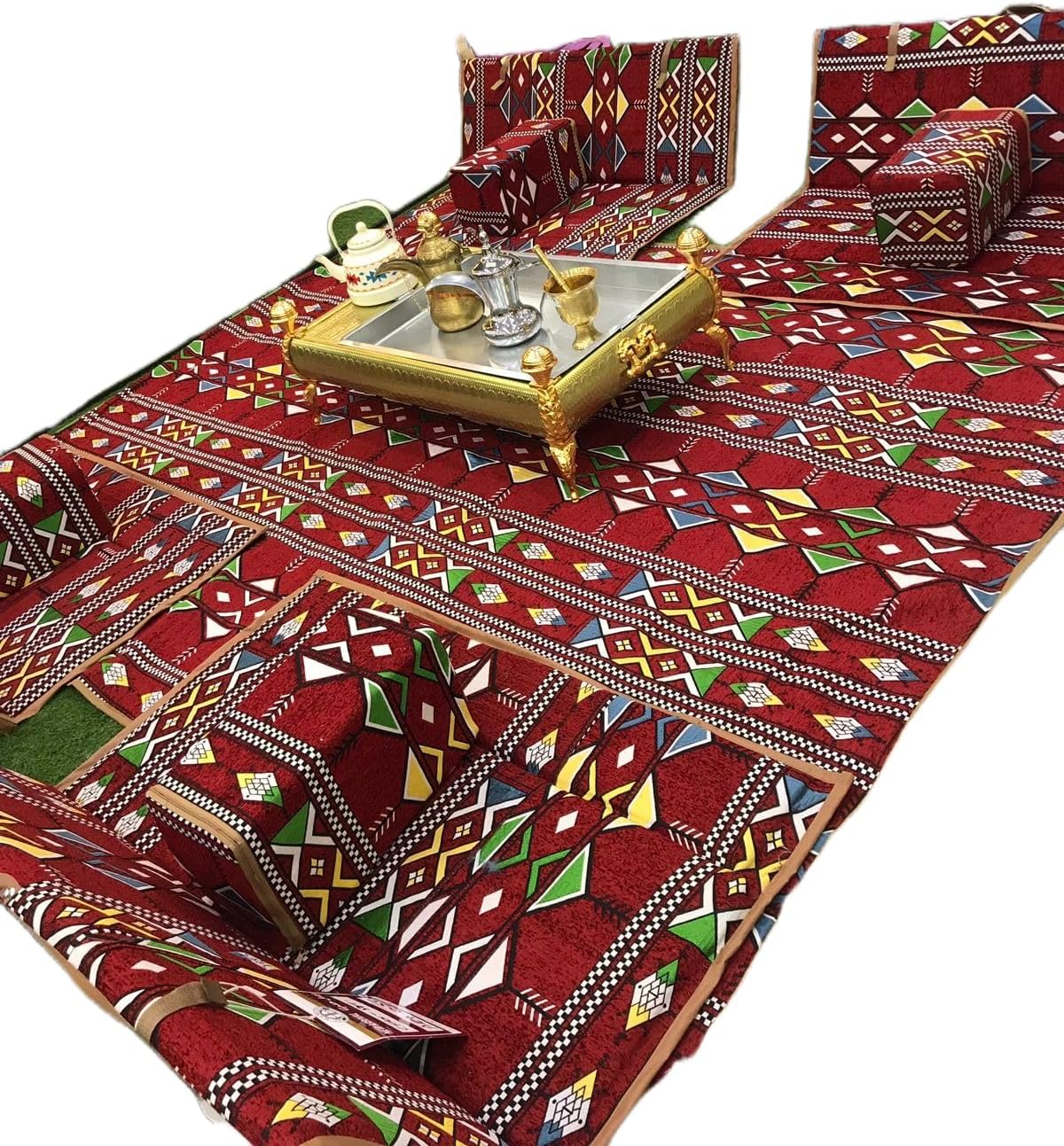 ALBAWADI Arabic Folding Carpet Camping Desert Carpet with Pillow Tent Floor Mat Sets