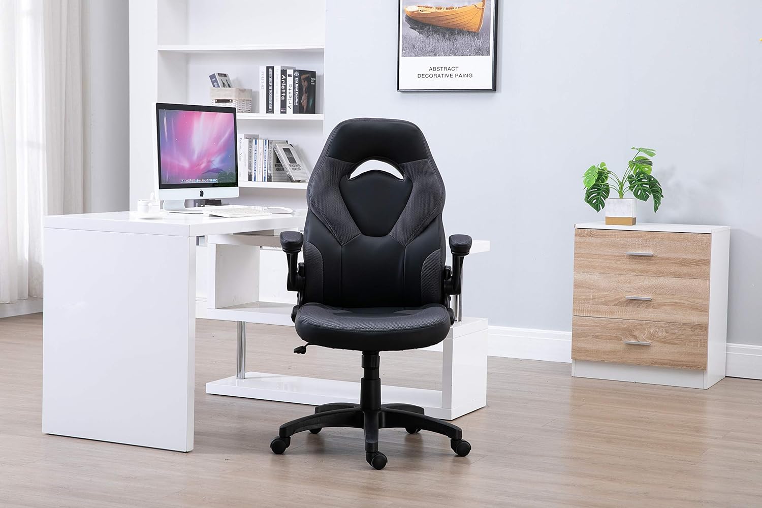 Ergonomic Grey Gaming Chair with Highly Adjustable-GCC Home Center