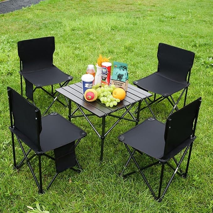 Outdoor Camping Folding Table – Lightweight Aluminum Tabletop with Carry Bag