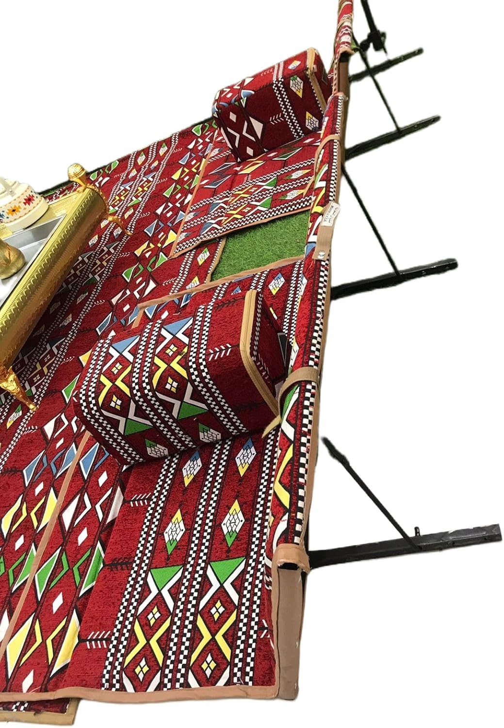 ALBAWADI Arabic Folding Carpet Camping Desert Carpet with Pillow Tent Floor Mat Sets
