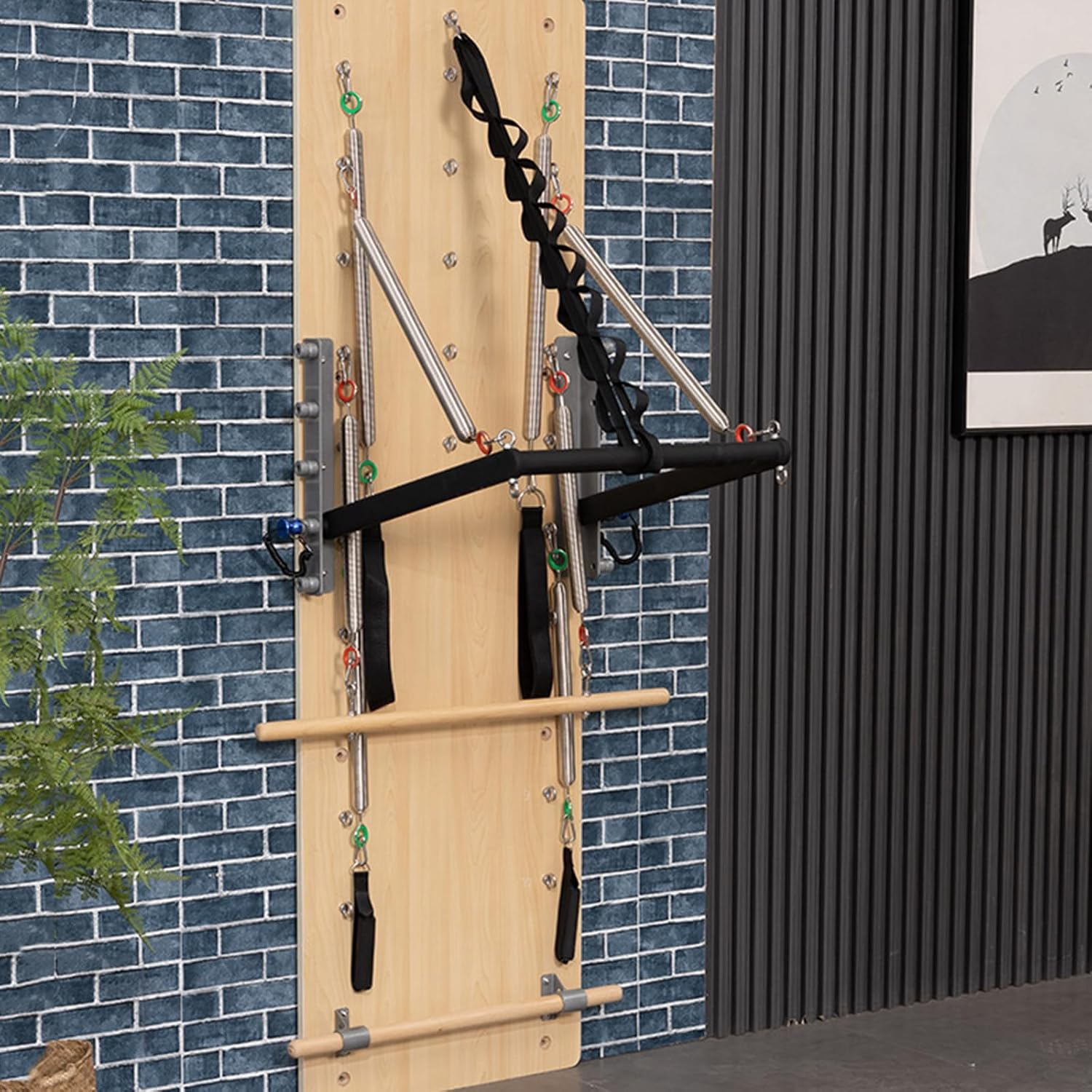 Professional Maple Wood Adjustable Pilates Reformer Springboard Box Wall Tower Unit for Home Commercial Fitness