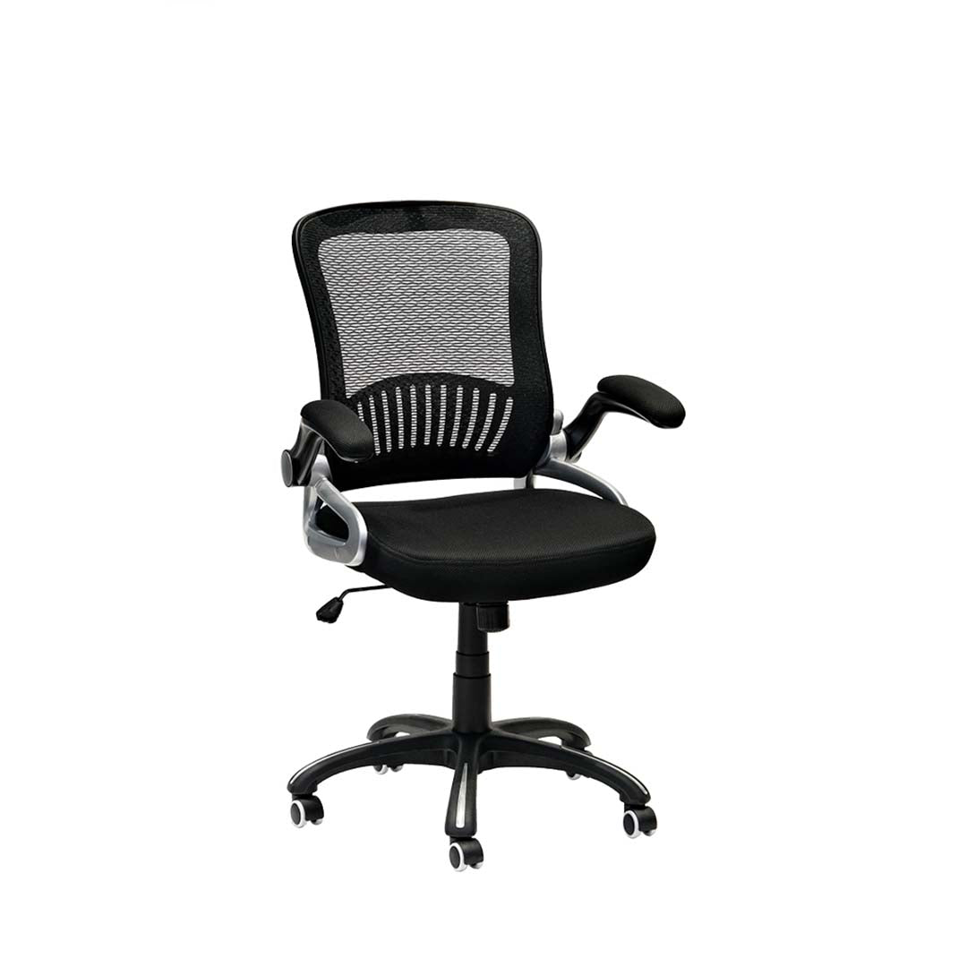 Low Back Office Chair With Lumbar Support, Arm Rest And Height Adjustable-GCC Home Center