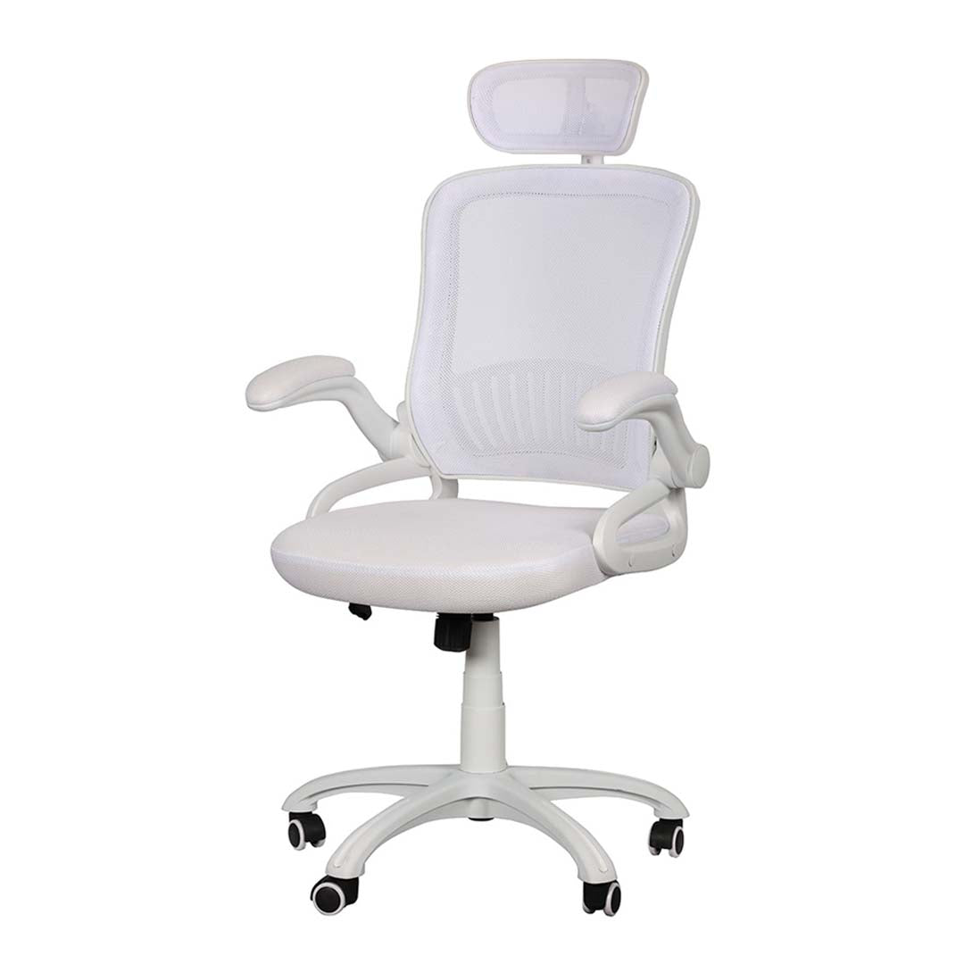 High Back Office Chair With Lumbar Support, Height Adjustable And Swivel Wheels-GCC Home Center