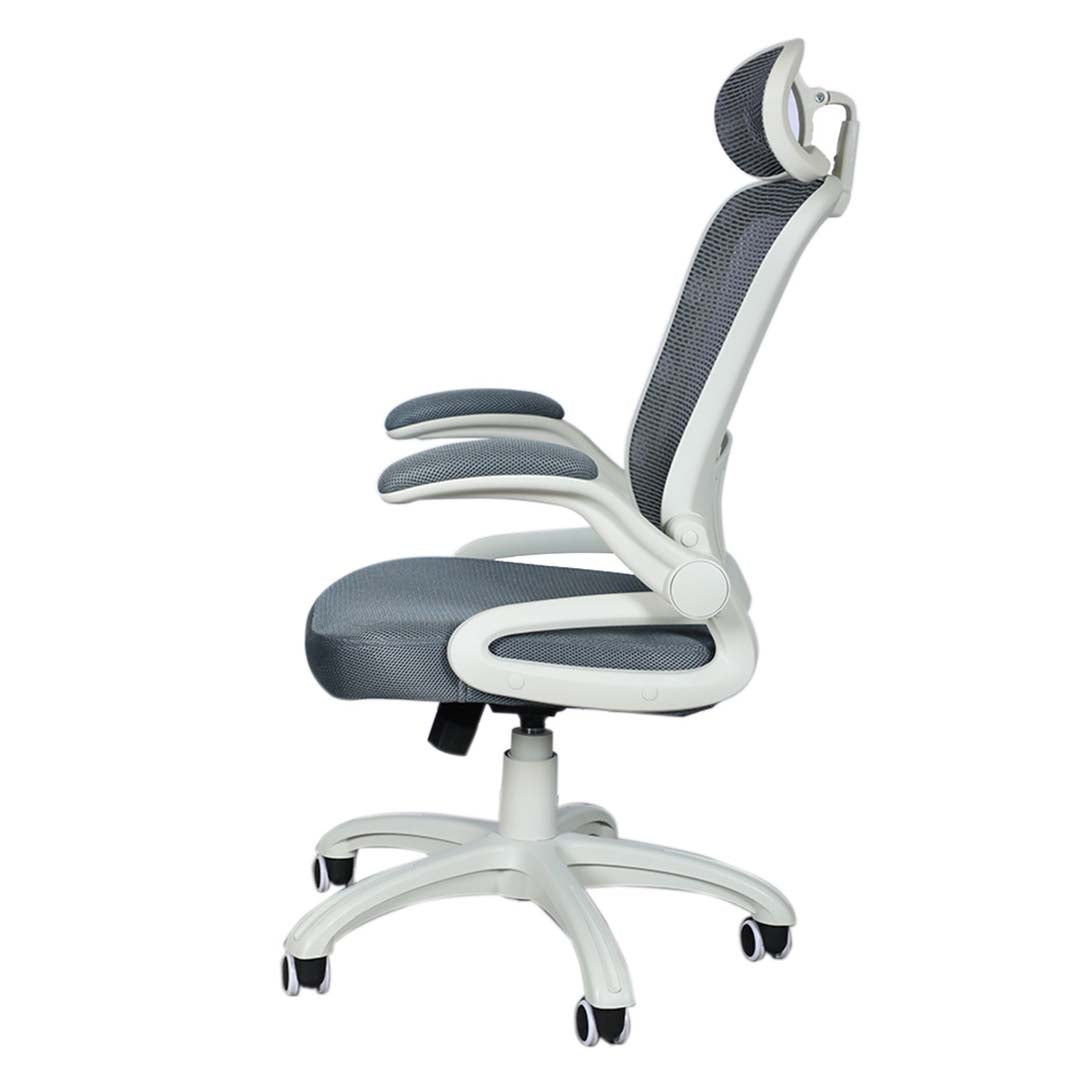 High Back Office Chair With Lumbar Support, Height Adjustable And Swivel Wheels-GCC Home Center