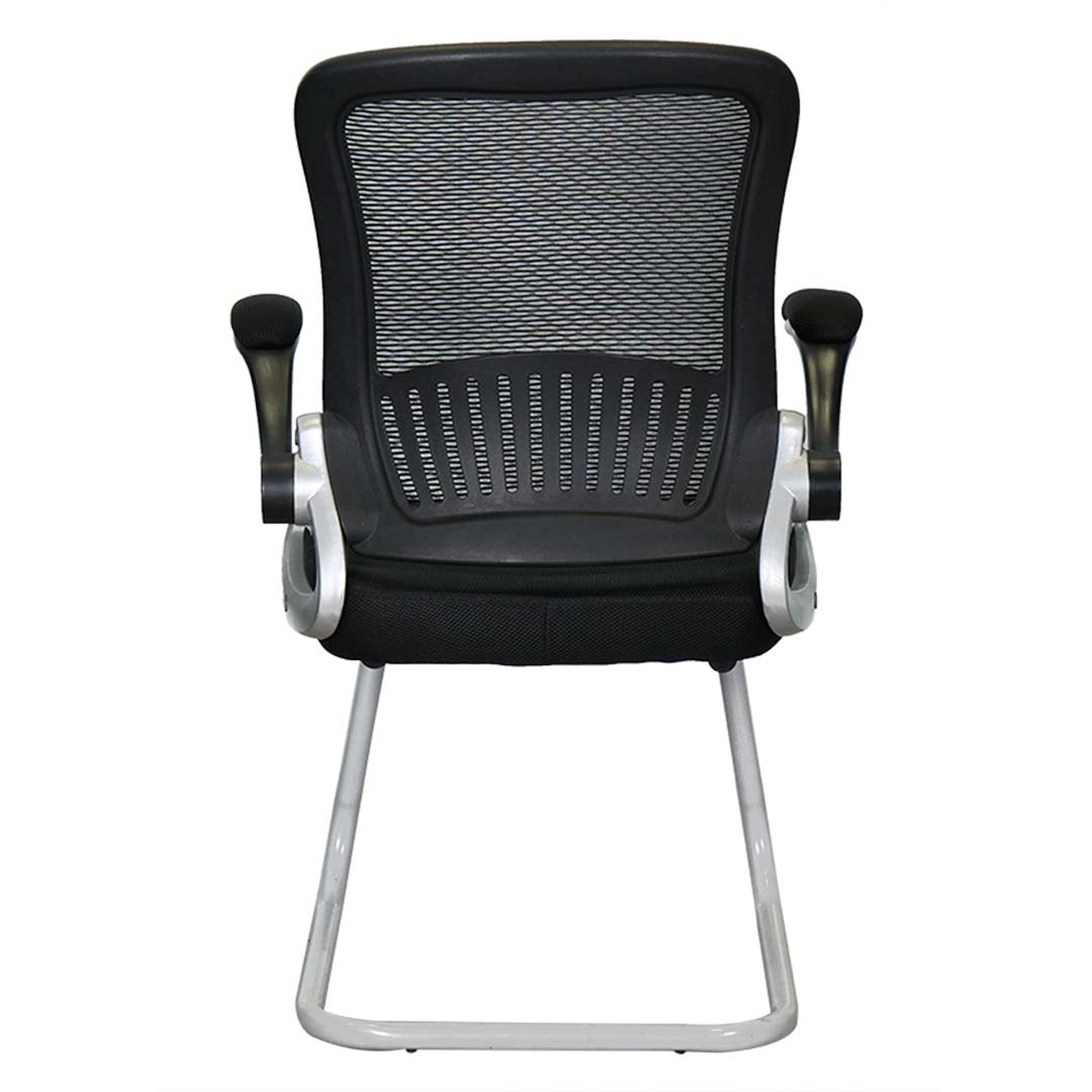 Office Visitor Chair With Lumbar Support And Metal Leg-GCC Home Center
