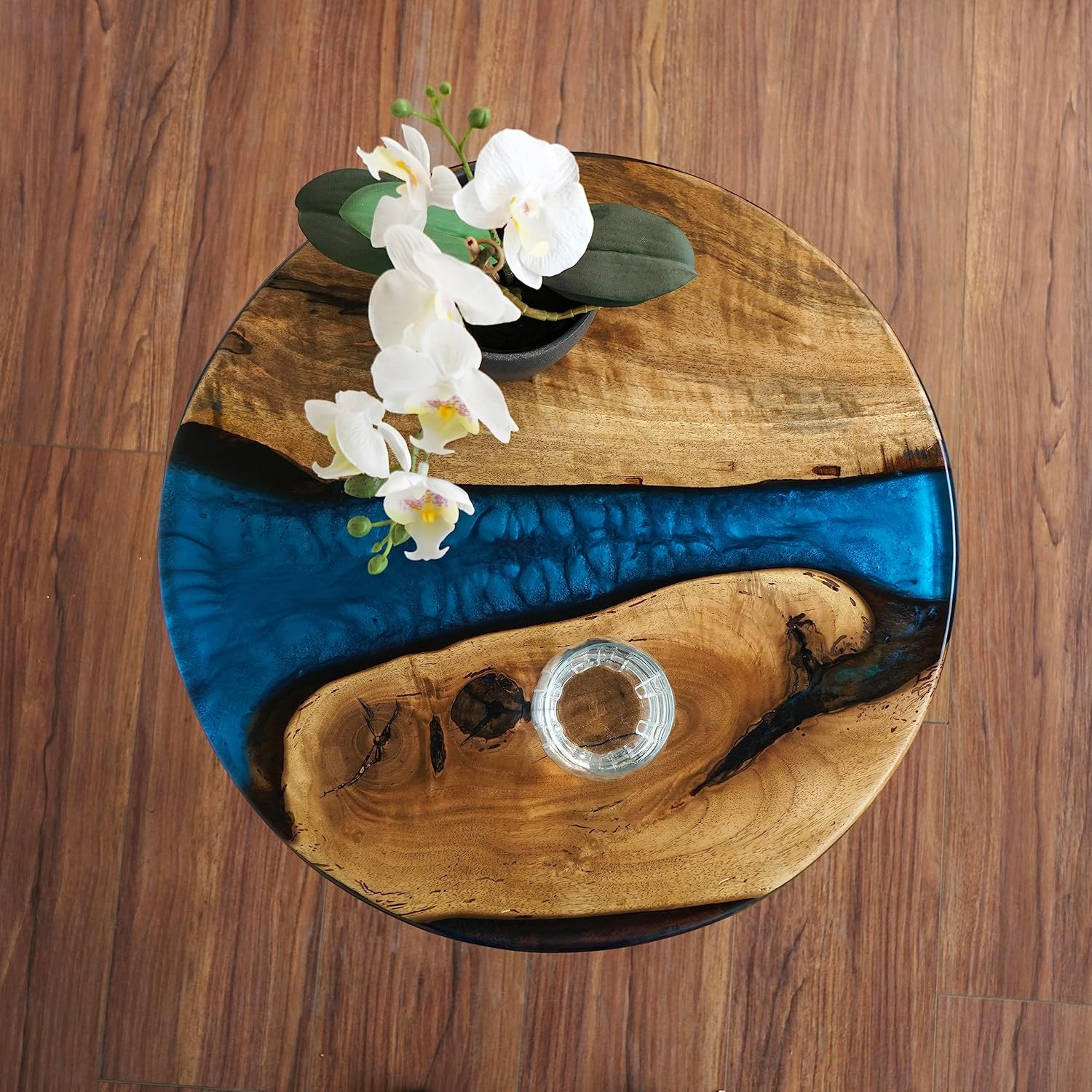 Pre Order 10 Days Luxury Handcrafted Epoxy Resin Solid Wood Coffee Table with Unique Ocean Theme Design