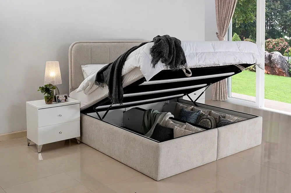 Hydraulic Lift-Up Storage Bed