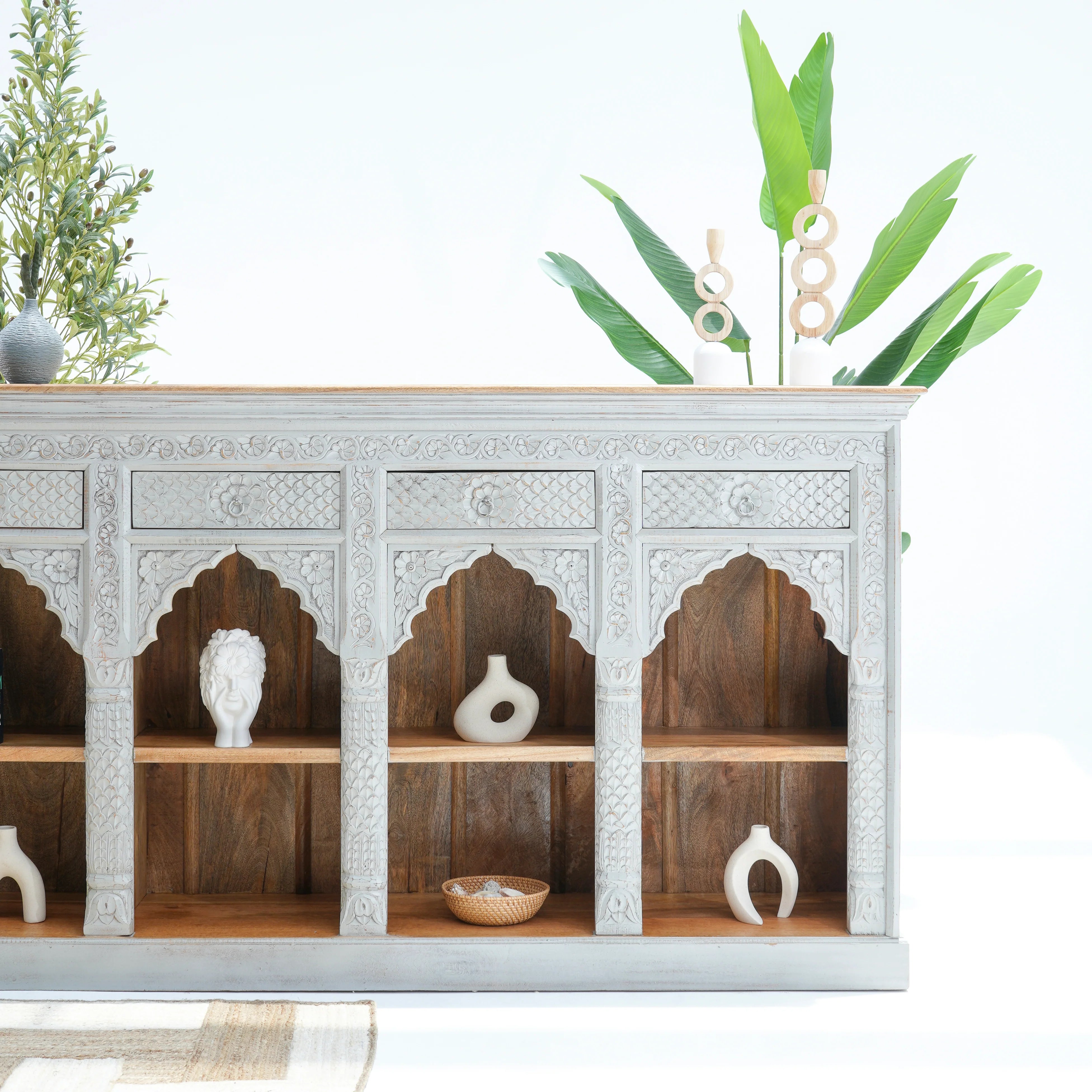 Elegant Wooden Maherab Sideboard
