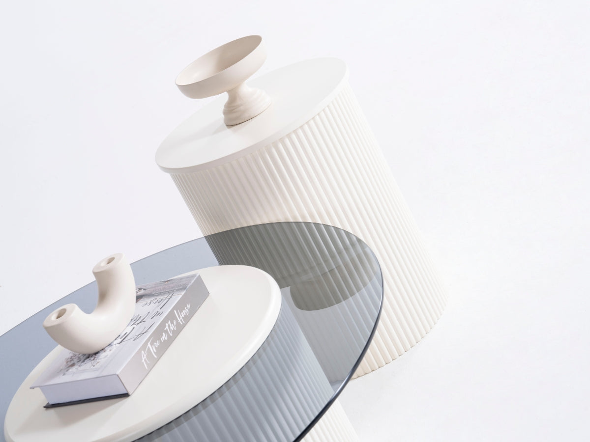 Amanti Coffee Table Set Cream